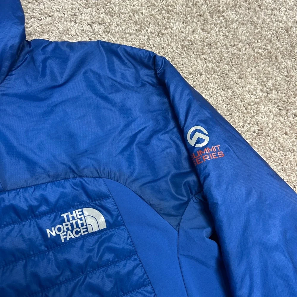The North Face Summit Series DNP Jacket Men Size Small Snorkel Blue Primaloft